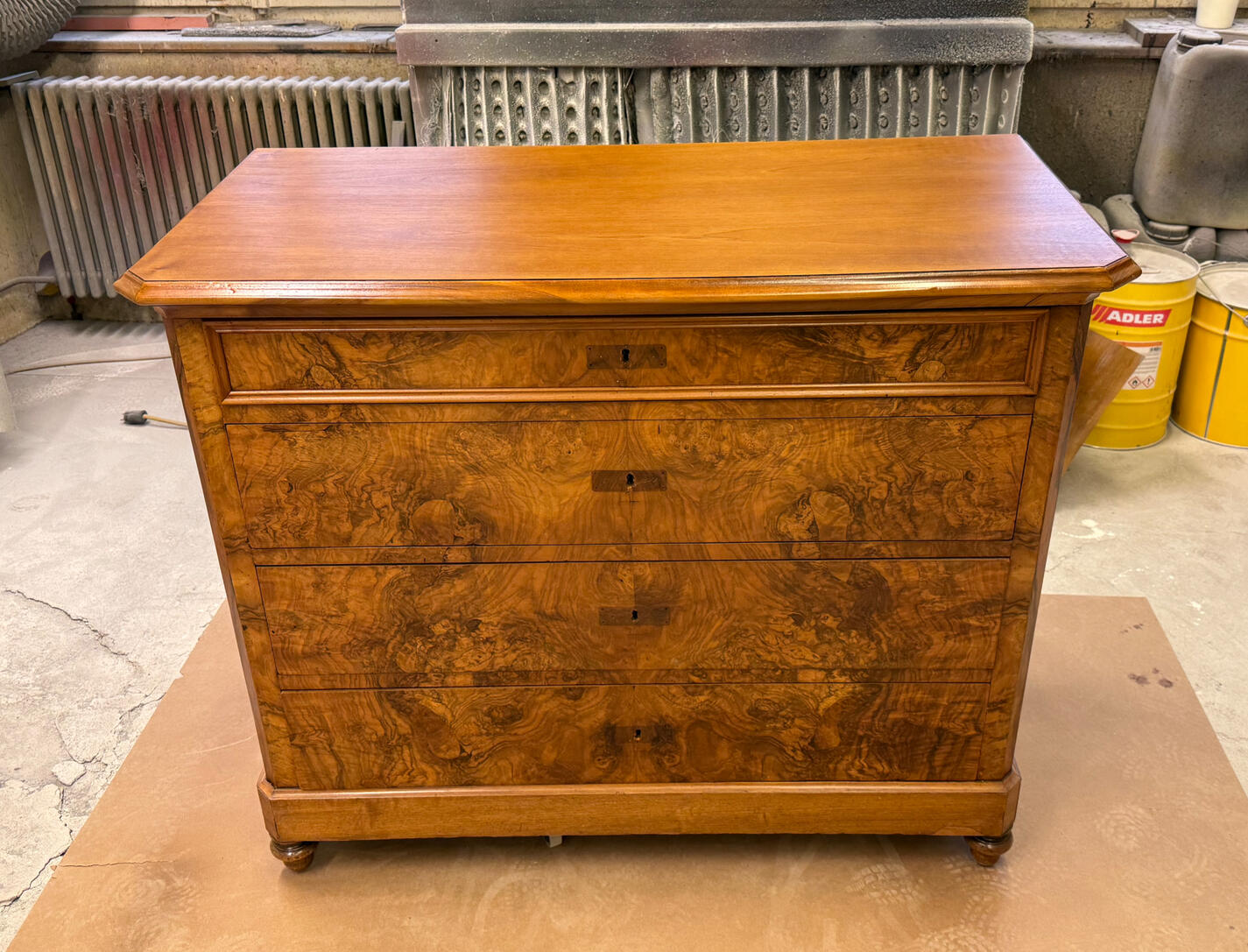 Restauration Biedermeier Kommode mit neuem Blatt